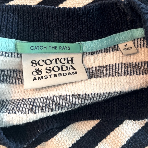 Scotch & Soda Striped Terry Crew Neck - Picture 3 of 9